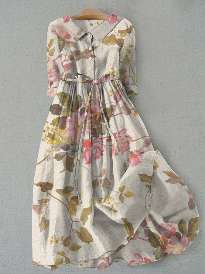 Ladies New Floral Shirt Dress A Picture Personalized DIY Delivery