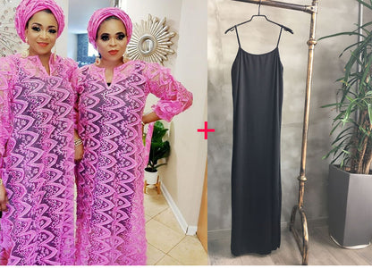 Women's Muslim Style Loose Lace Long Dress