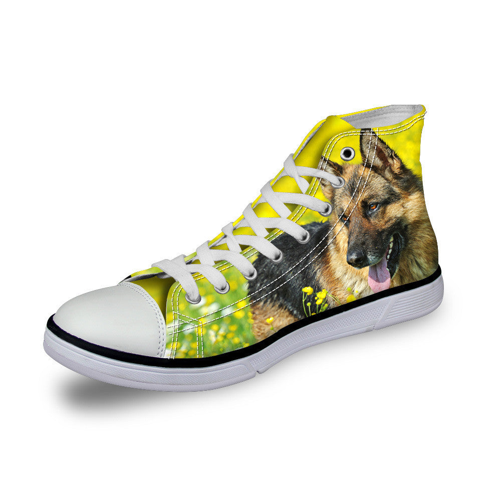 African Animal Casual High-Top Canvas Shoes