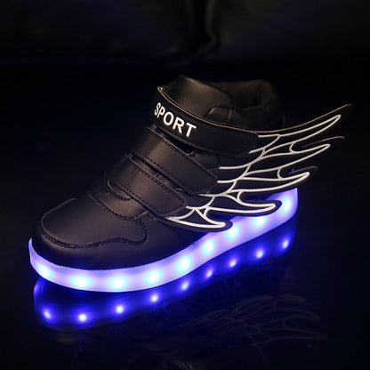 Colorful Usb Velcro Luminous Shoes