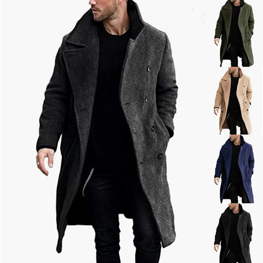 Woolen Coat Men's Thickened Coat