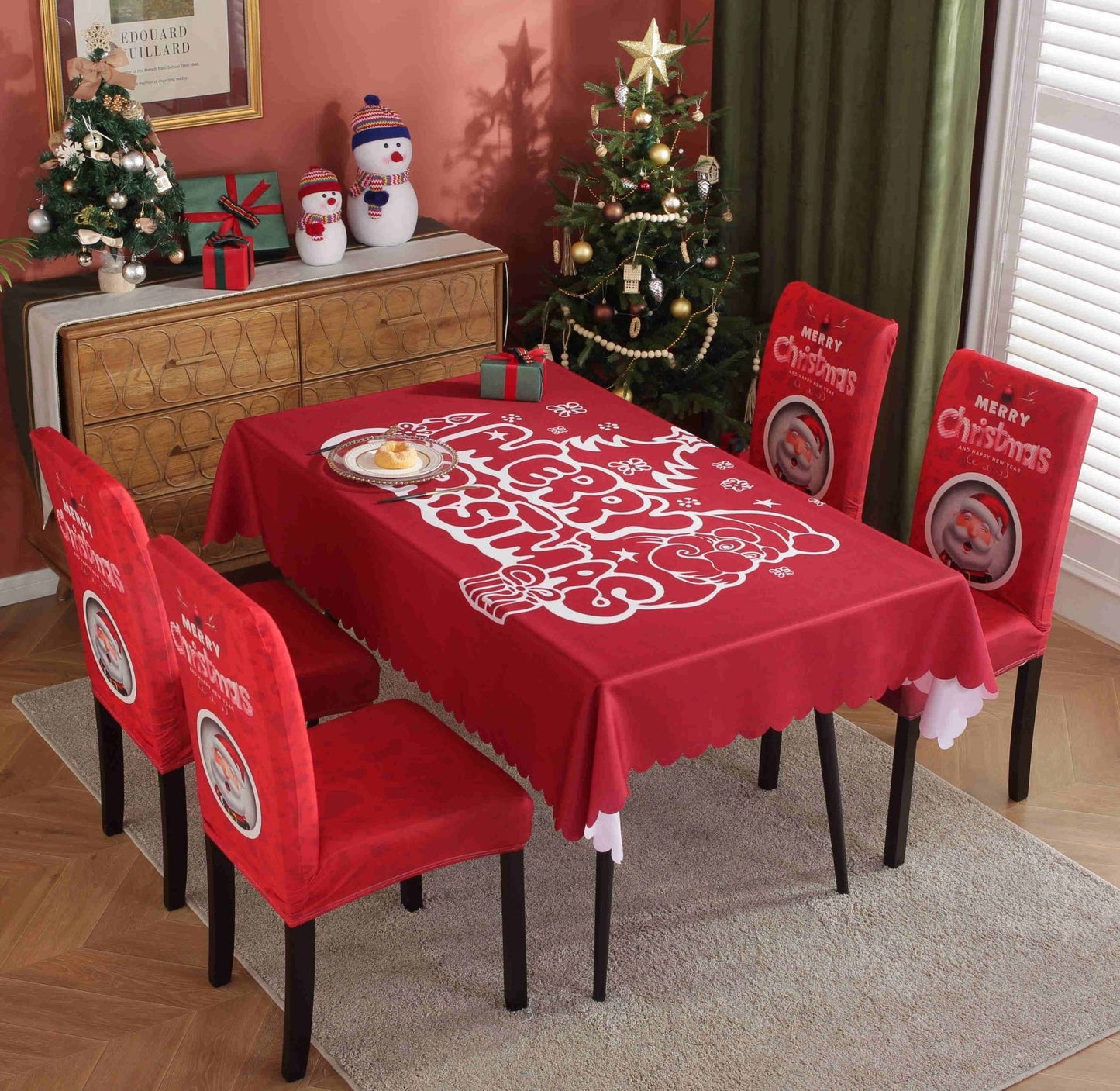 Waterproof And Oil-proof Christmas Tablecloth