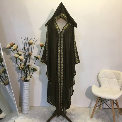 New Fashion Elegant Loose Muslim Robe Dress