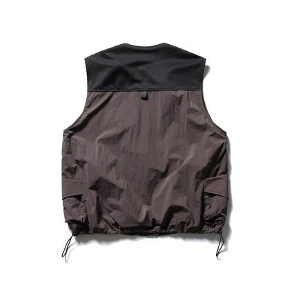 Sleeveless Jacket Outdoor Mountaineering Top Stand Collar Solid Color Casual Vest