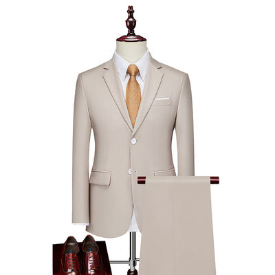 New Men's Business Casual Suit Suit Two-piece Set