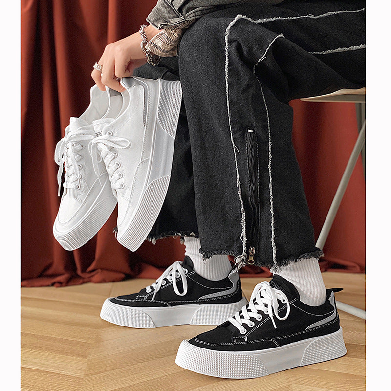 Canvas Breathable Low Top Platform Men's Casual Sneakers