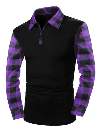 Men's Plaid Sweater Zip Jacket