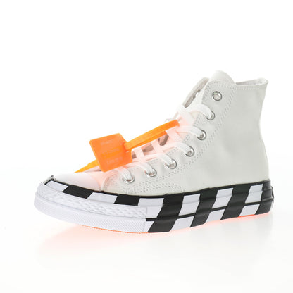 High-top Men's And Women's Canvas Shoes With Front Laces