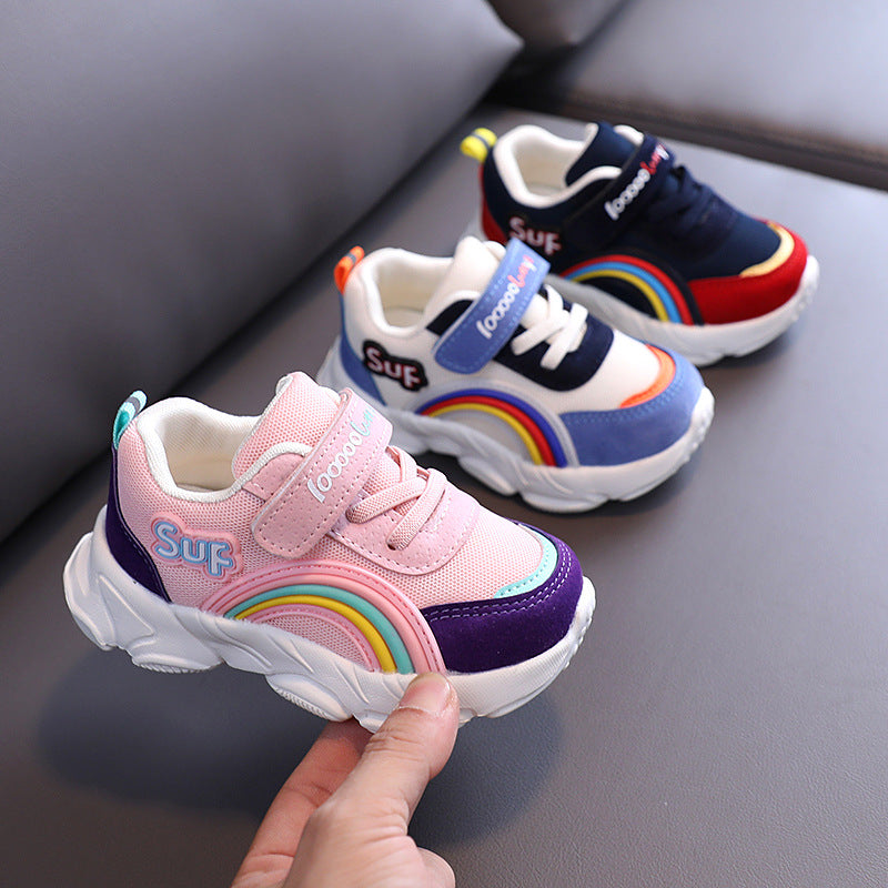 Children's Rainbow Breathable Baby Toddler Shoes