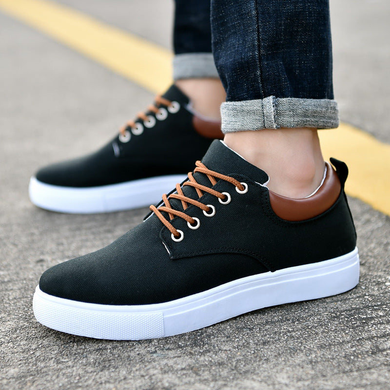 Casual Trendy Shoes Low-top Lace-up Canvas Shoes Breathable