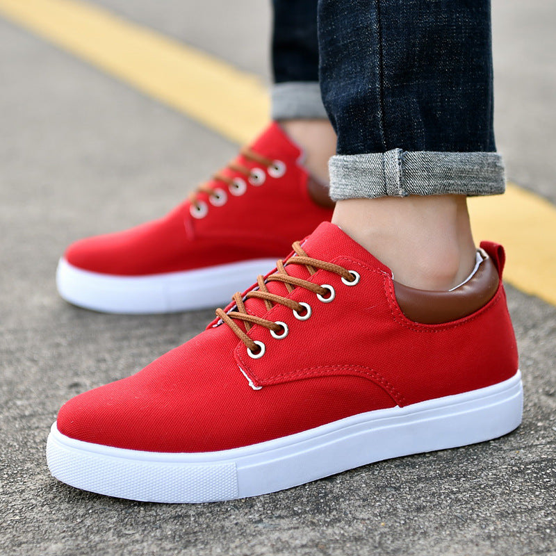 Casual Trendy Shoes Low-top Lace-up Canvas Shoes Breathable