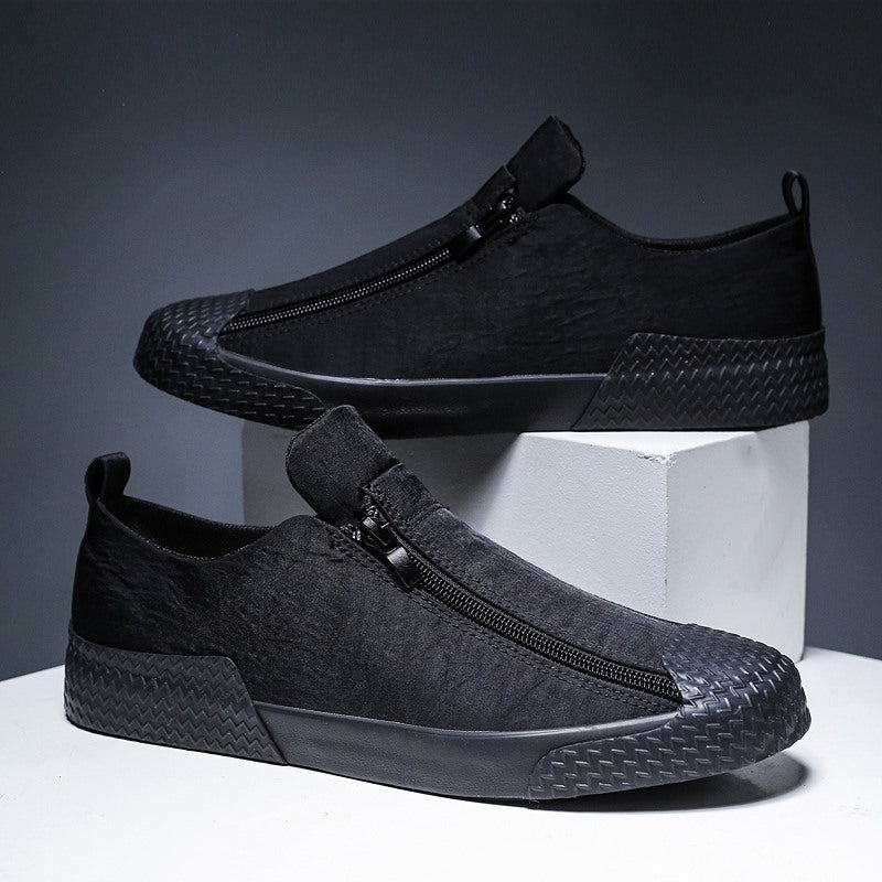 Umbrella Cloth Men's Shoes Casual Side Zipper Low-top Sports Sneakers