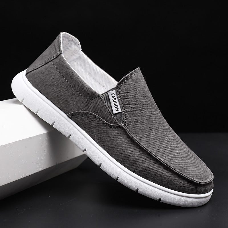 Lazy Pedal Flat-Heel Breathable Canvas Shoes