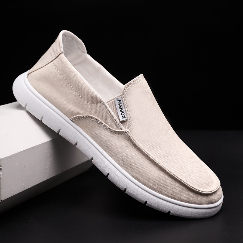 Lazy Pedal Flat-Heel Breathable Canvas Shoes