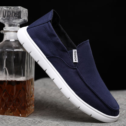 Lazy Pedal Flat-Heel Breathable Canvas Shoes