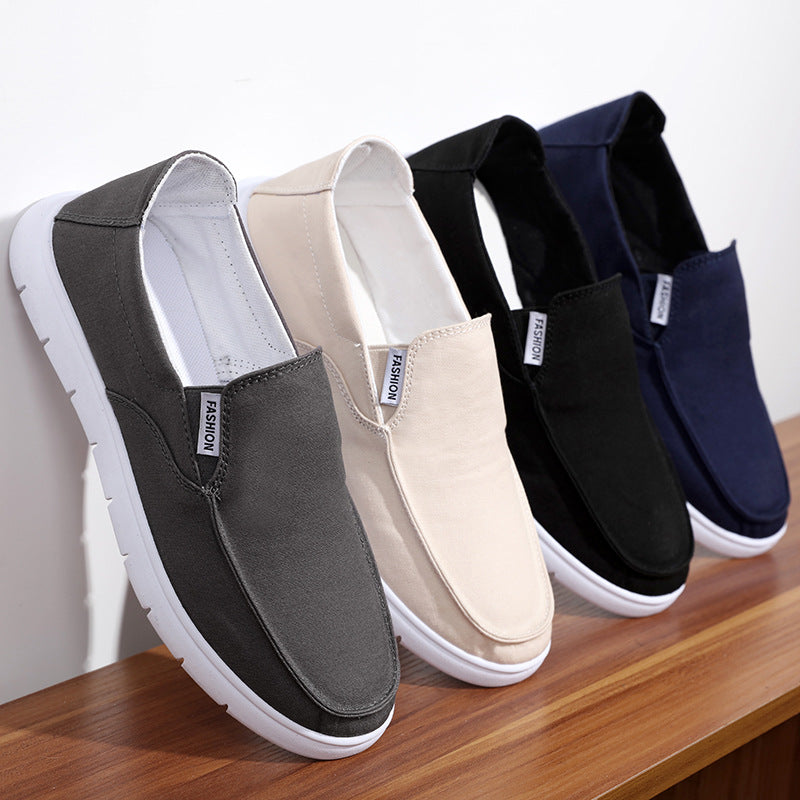 Lazy Pedal Flat-Heel Breathable Canvas Shoes