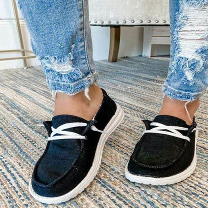 New Style Flat Non-Slip Lace-Up Comfortable Casual Single Shoes Women Mark Line Leopard Print Foreign Trade Large Size Wholesale 43