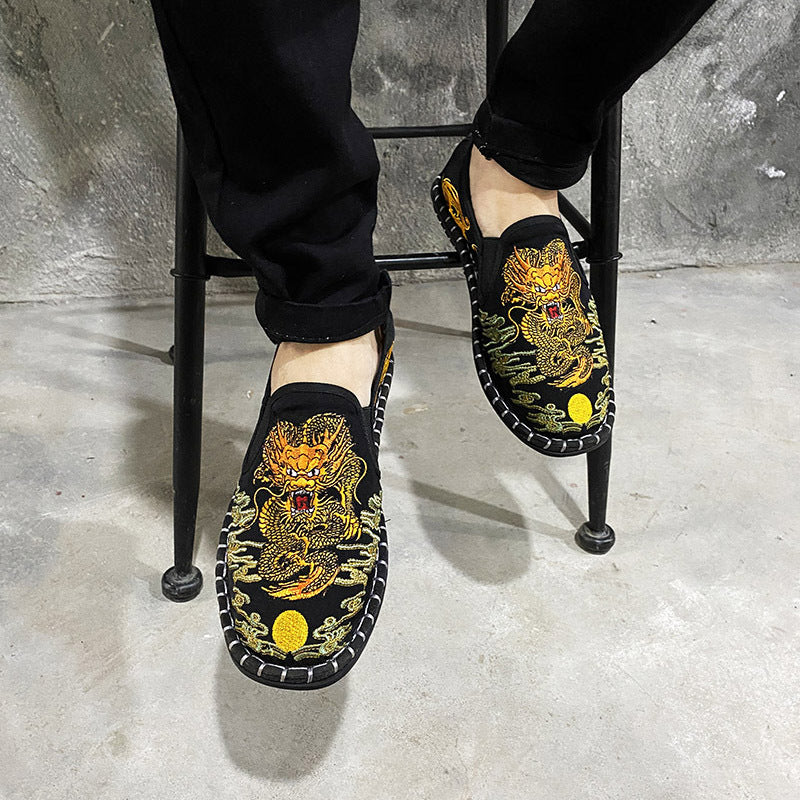 Korean Style Embroidery Old Beijing Cloth Shoes