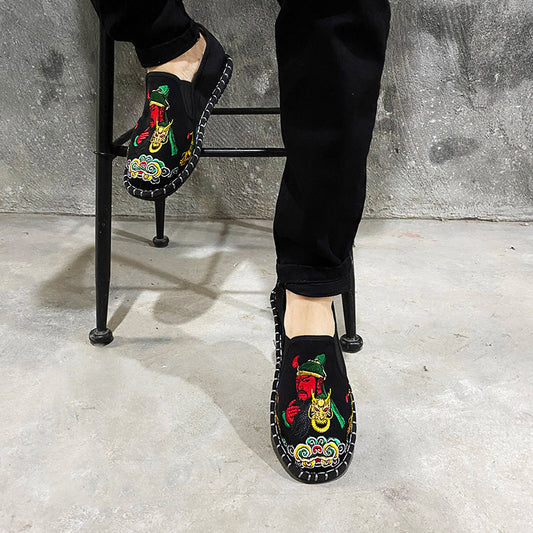 Korean Style Embroidery Old Beijing Cloth Shoes