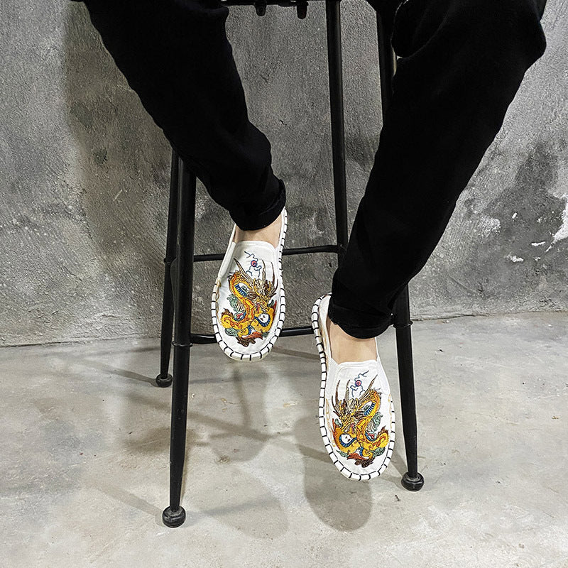 Korean Style Embroidery Old Beijing Cloth Shoes