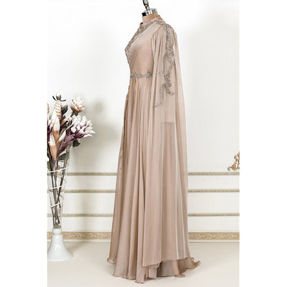 Champagne Muslim Evening Dress Formal Party