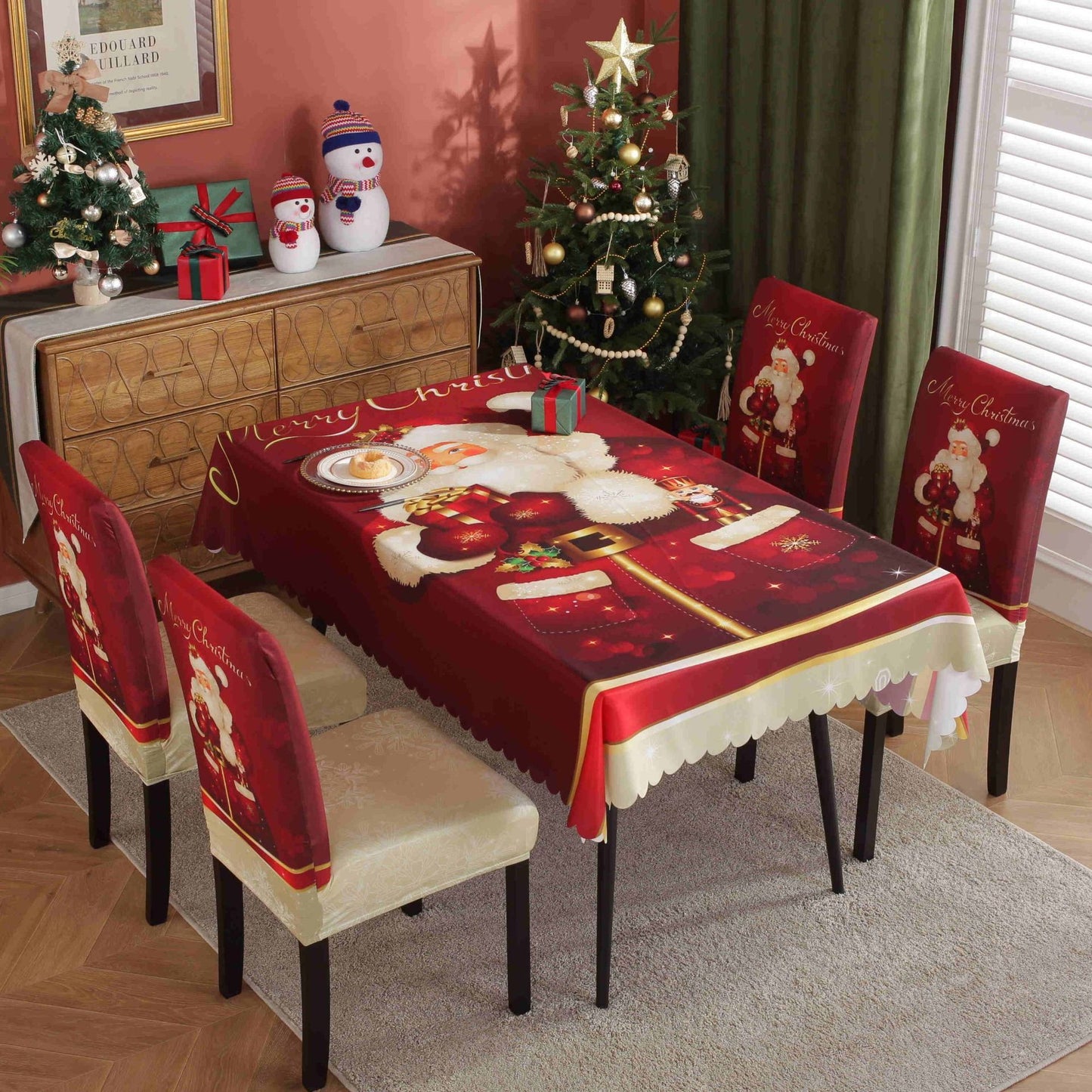 Waterproof And Oil-proof Christmas Tablecloth