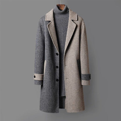 Men's Mid-length Woolen Coat Korean Style Loose