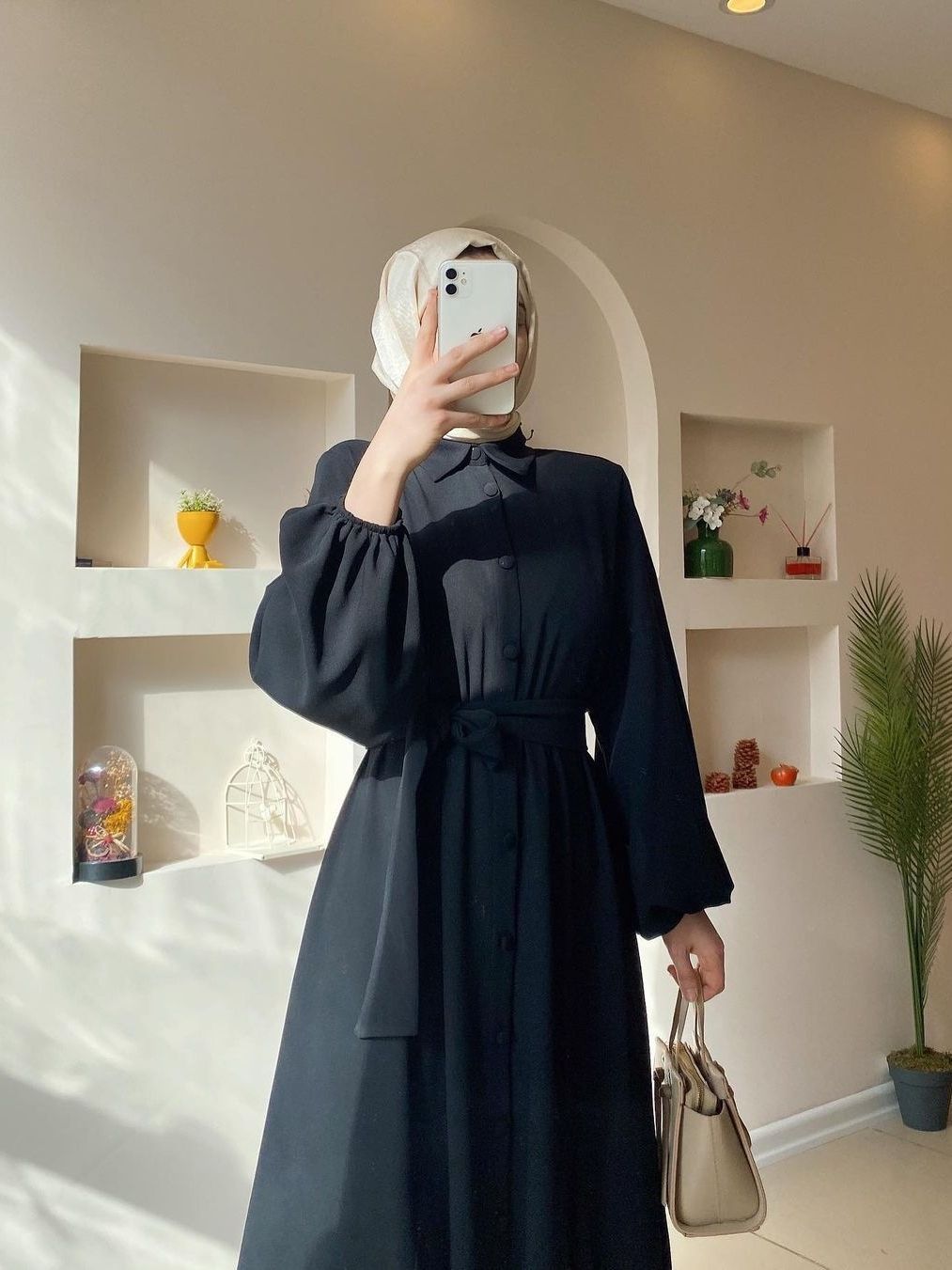 Muslim Solid Color Women's Clothing Dress