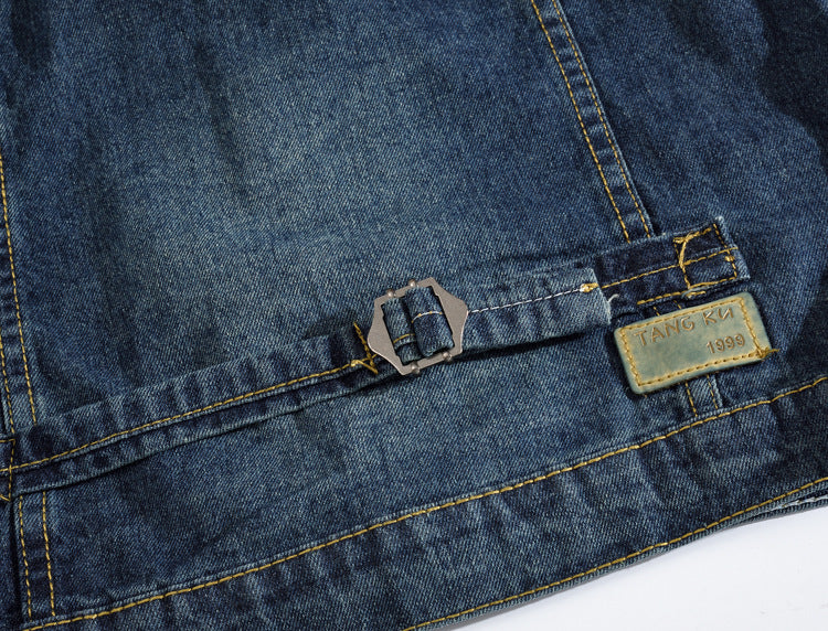 Removing Cap Locomotive Denim Waistcoat Vest