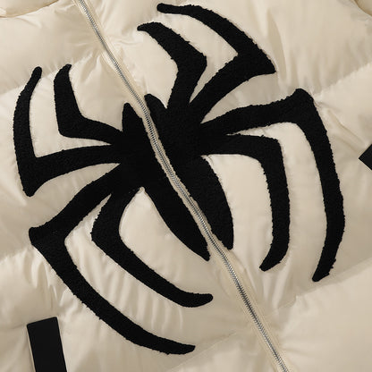 Spider Printed Bread Coat For Men