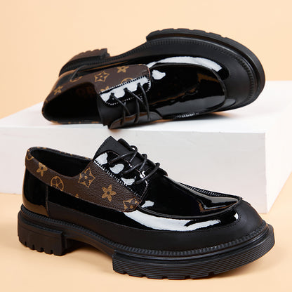 Men's Leather Platform Casual Shoes