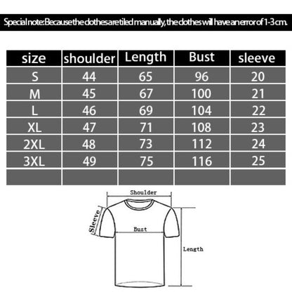 Digital Printing Casual Round Neck Short Sleeves T-shirt