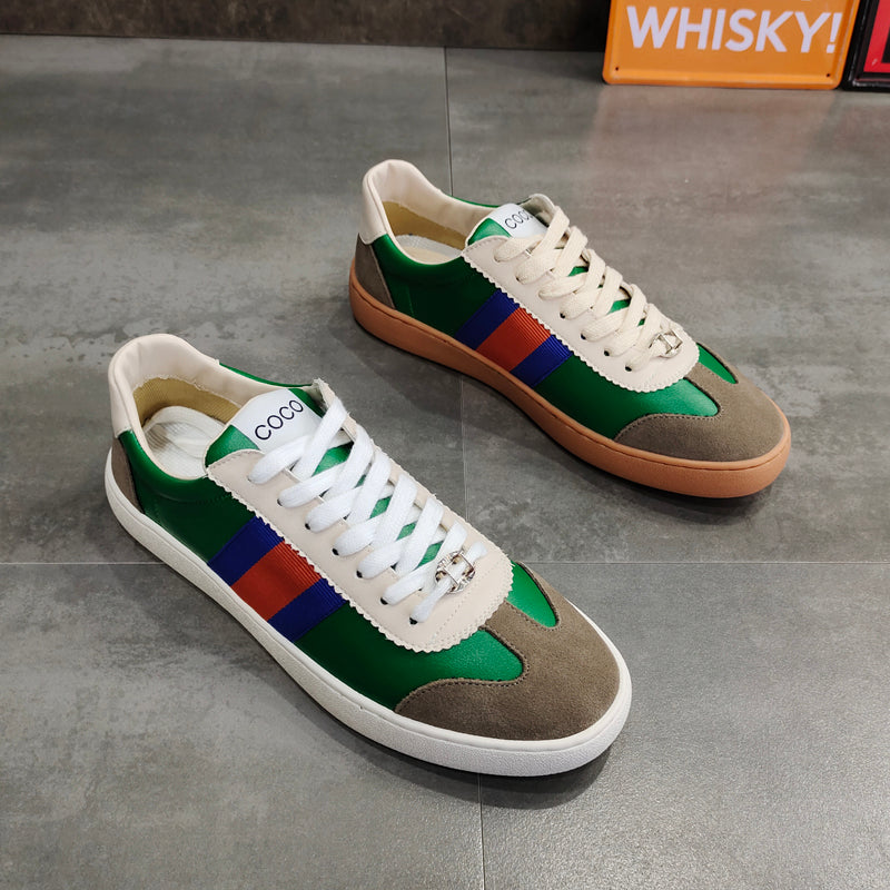 Men's Versatile Youth Colorblock Design Sneakers