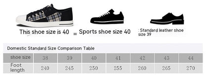 Men's Canvas Lightweight Height Increasing Stitching Casual Low Top Sneakers Shoes