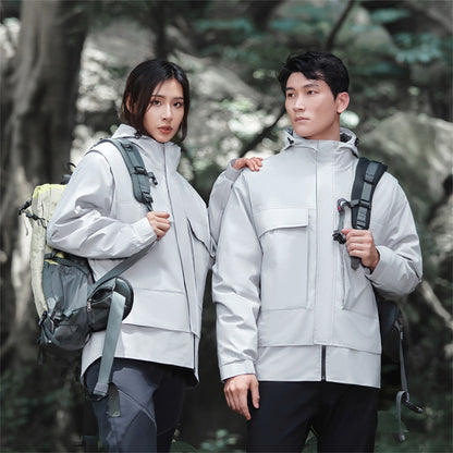 Three-in-one Removable Outdoor Work Clothes Windbreaker Jacket