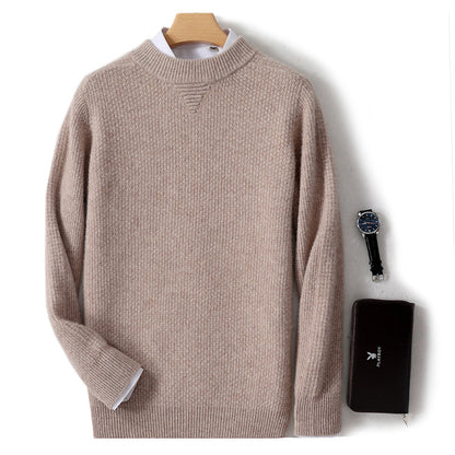 Men's Half-high Collar Business Casual Sweater Base Knitting Cashmere Sweater