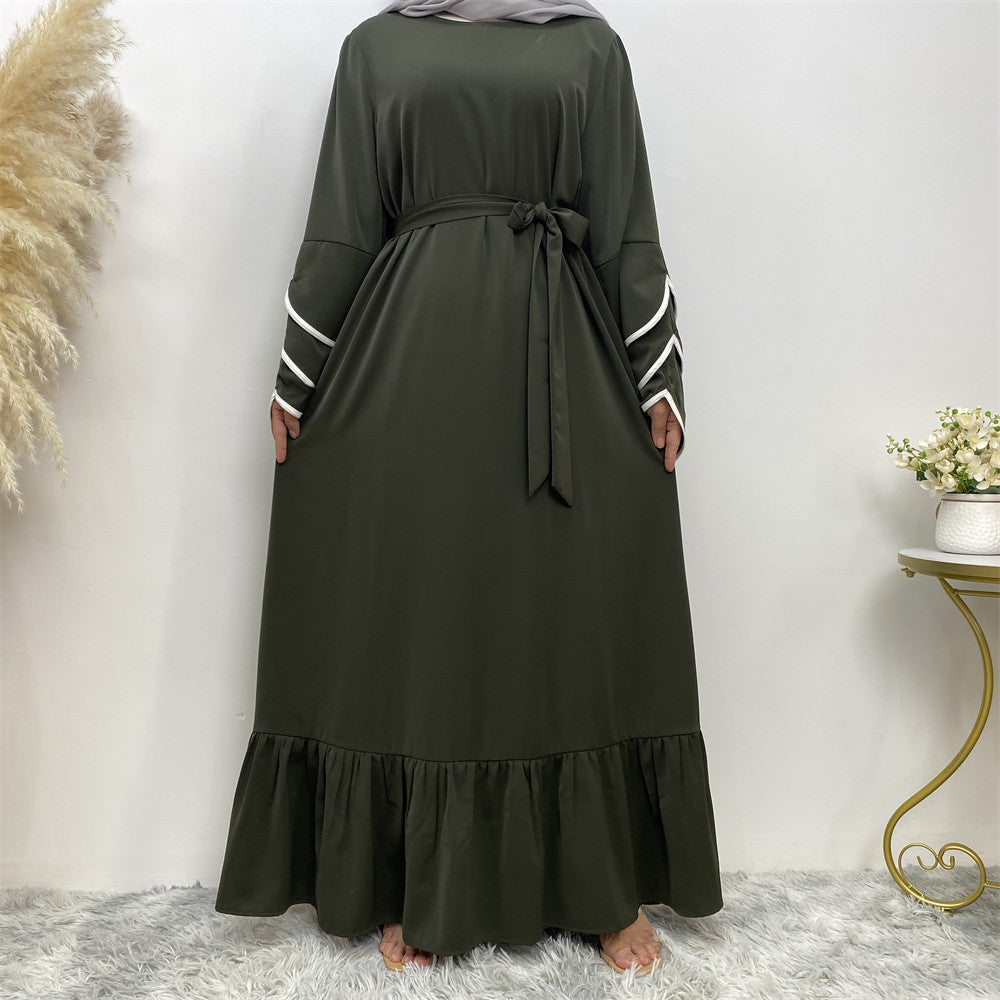 Muslim Fashion Dress At Hem For Women