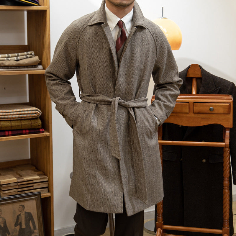 Autumn And Winter Barr MACN Warm Wool Overcoat British