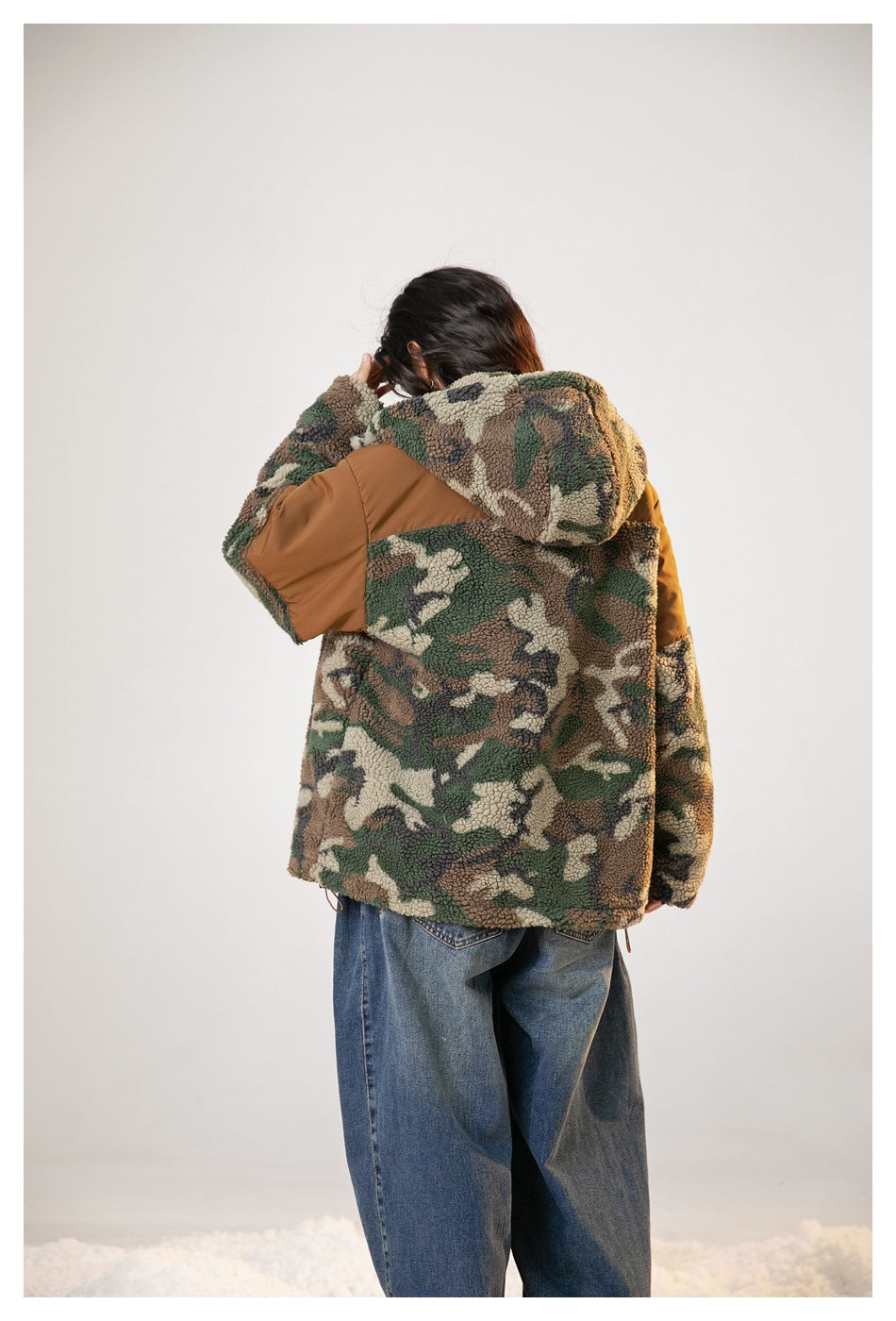 Men's Retro Camouflage Hooded Cotton Coat