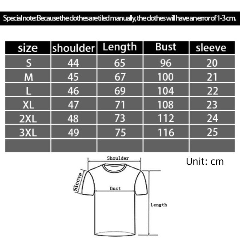 Men's 3D Digital Printing Casual Round Neck Short Sleeves