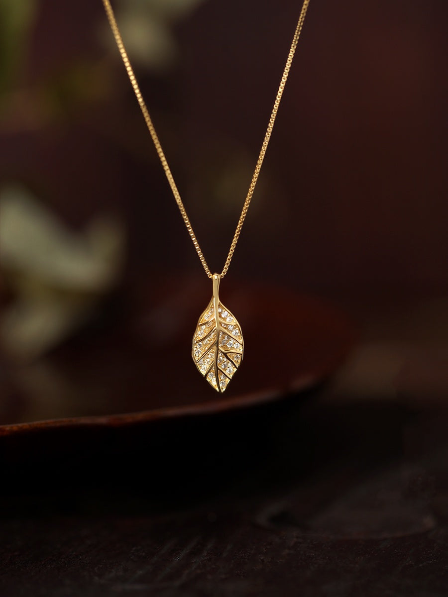 Leaves Sterling Silver Light Luxury Minority Premium Descendants Of The Rich Necklace