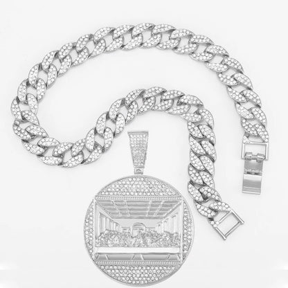 European Hip Hop Necklace Alloy Pendant