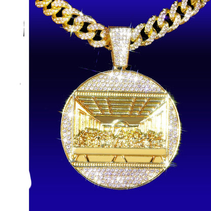 European Hip Hop Necklace Alloy Pendant