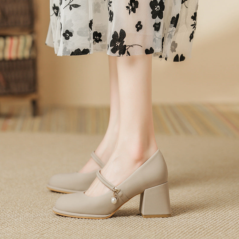 With Chunky Heel High Heels