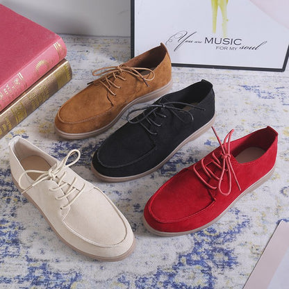 Flat Bottom Slip-on Lazy Casual Retro Small Leather Shoes