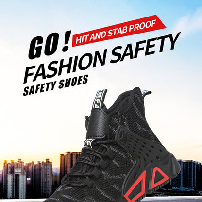 Stylish And Lightweight Safety Protection Anti-smashing And Anti-penetration Non-slip Wear-resistant Work Shoes Men