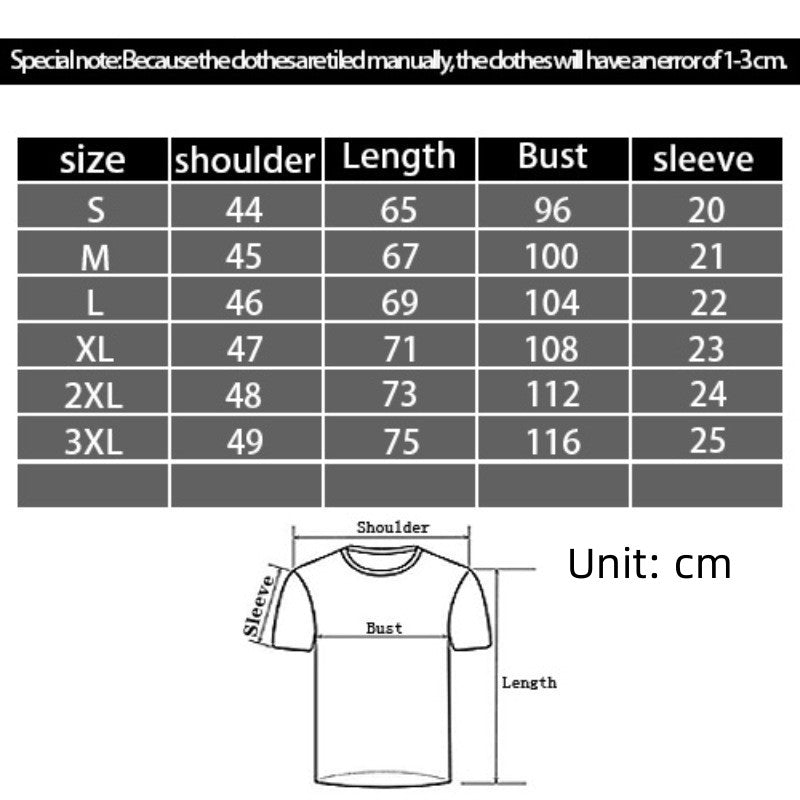 Men's 3D Digital Printing Casual Round Neck Short Sleeves