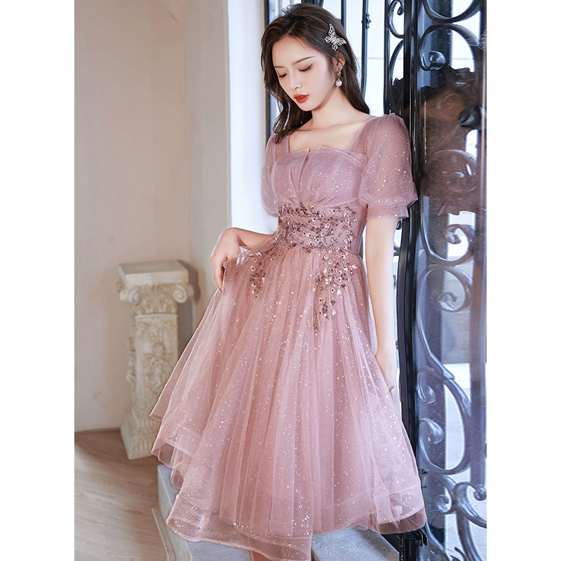 New Birthday Banquet Party Elegant Socialite Host Fairy Slim Evening Dress For Women