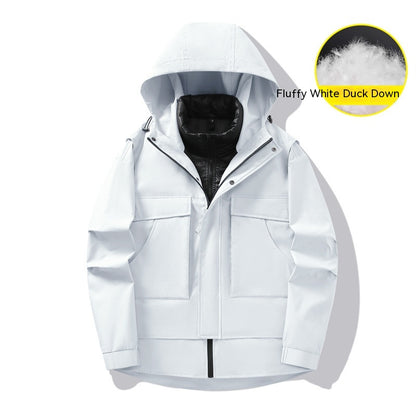 Three-in-one Removable Outdoor Work Clothes Windbreaker Jacket