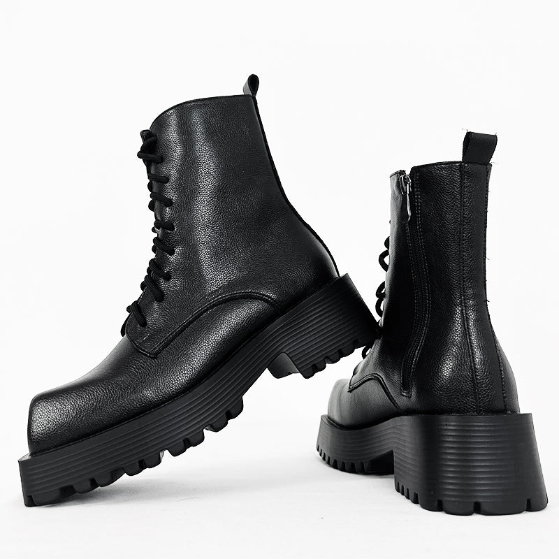 Men's And Women's Fashion Platform Square Toe Martin Boots